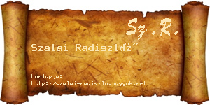 Szalai Radiszló névjegykártya